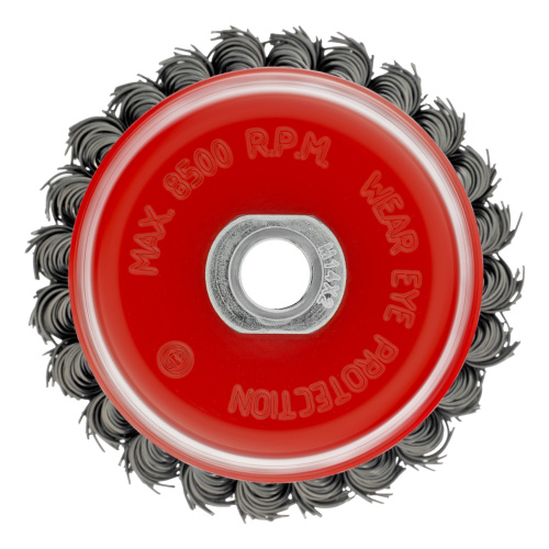 Щетка для УШМ, 100 мм, М14, "чашка", крученая проволока 0.8 мм Matrix по ценам производителя в Воронеже с доставкой по всей России