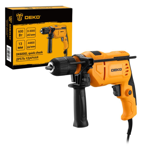 Дрель ударная сетевая DEKO DK600ID с быстрозажимным патроном, 600 Вт по ценам производителя в Воронеже с доставкой по всей России
