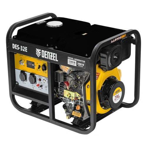 Генератор дизельный DES-32E, 3,2 кВт, 230 В, 11 л, электростартер Denzel по ценам производителя в Воронеже с доставкой по всей России