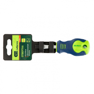 Отвертка, SL6 х 38 мм, CrV, двухкомпонентная рукоятка Сибртех по ценам производителя в Воронеже с доставкой по всей России