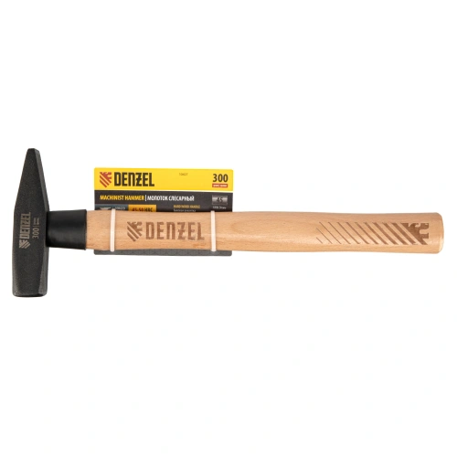 Молоток слесарный, 300 г, кованый квадратный боек, буковая рукоятка Denzel по ценам производителя в Воронеже с доставкой по всей России