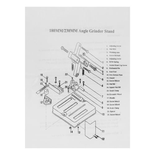 Станок для крепления УШМ COS-230 Sparta по ценам производителя в Воронеже с доставкой по всей России