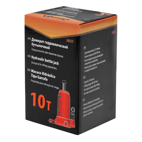 Домкрат гидравлический бутылочный, 10 т, h подъема 200-385 мм Sparta по ценам производителя в Воронеже с доставкой по всей России