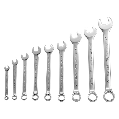 Набор ключей комбинированных, 6-22 мм, 9 шт, CrV, полированный хром Matrix по ценам производителя в Воронеже с доставкой по всей России