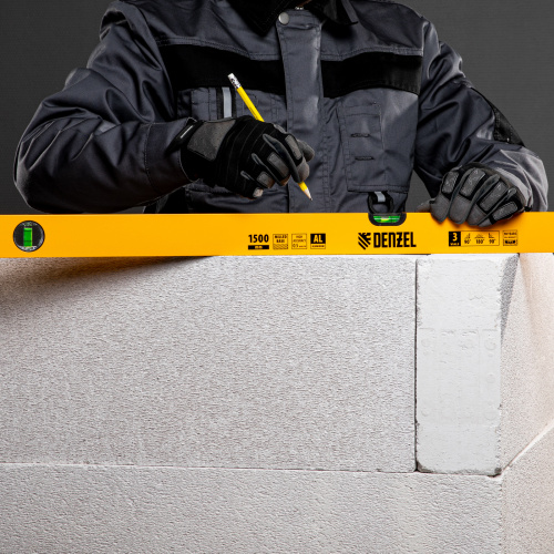 Уровень алюминиевый, 1500 мм, фрезерованный, 3 глазка Denzel по ценам производителя в Воронеже с доставкой по всей России