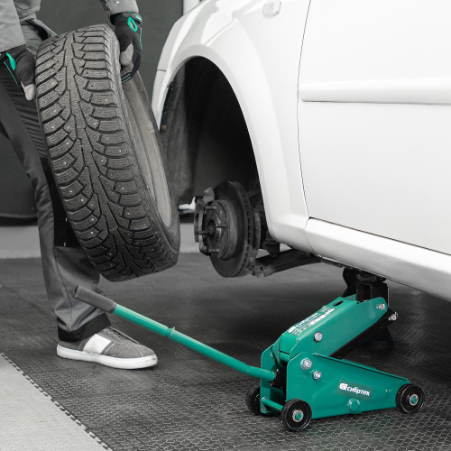 Домкрат гидравлический подкатной, 2,5 т, 148-387 мм, в пласт. кейсе Сибртех по ценам производителя в Воронеже с доставкой по всей России