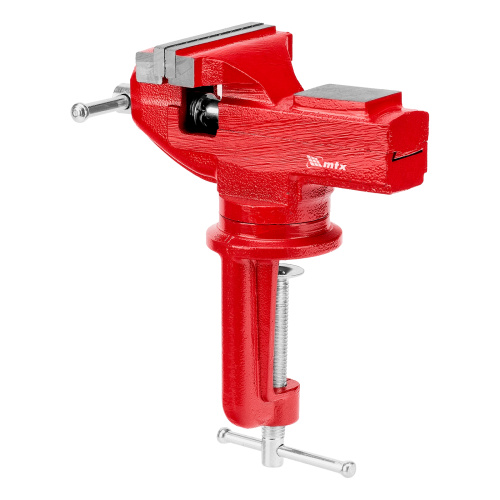 Тиски слесарные, 80 мм, настольные, поворотные, c наковальней MTX по ценам производителя в Воронеже с доставкой по всей России