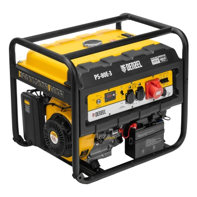 Генератор бензиновый PS 80 E-3, 6.6 кВт, 400 В, 25 л, электростартер Denzel купить в Москве с доставкой по всей России | ProtosMarket.ru