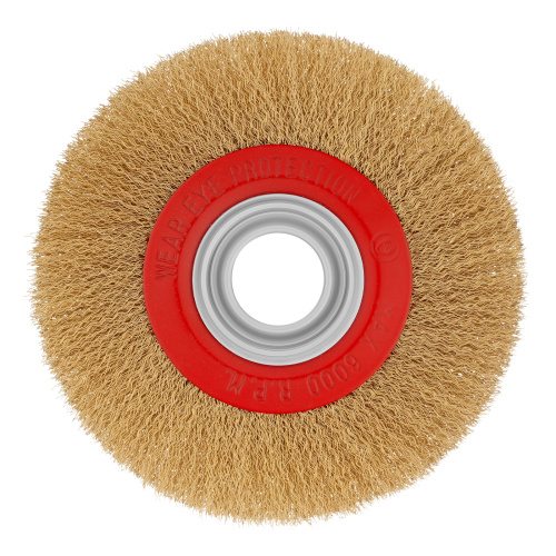 Щетка для точила, 175 мм, посадка 32 мм, плоская, латунированная витая проволока Matrix по ценам производителя в Воронеже с доставкой по всей России
