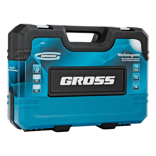 Набор инструментов, 1/4", 1/2", CrV, 120 зубьев, 76 предметов Gross по ценам производителя в Воронеже с доставкой по всей России