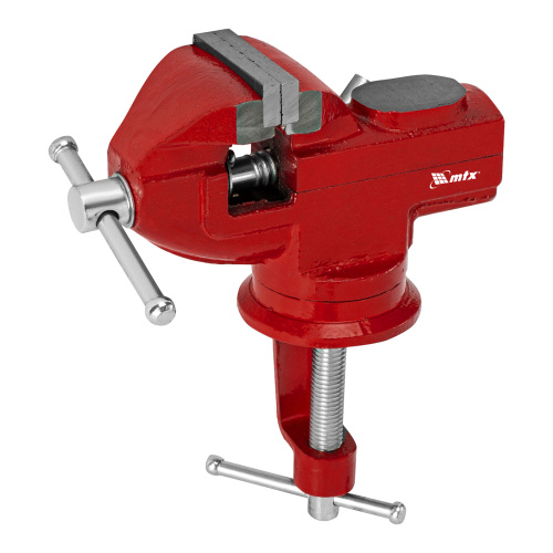 Тиски слесарные, 50 мм, настольные, поворотные, c наковальней MTX по ценам производителя в Воронеже с доставкой по всей России