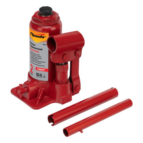 Домкрат гидравлический бутылочный 2 т, h подъема 150-280 мм Sparta Compact по ценам производителя в Воронеже с доставкой по всей России