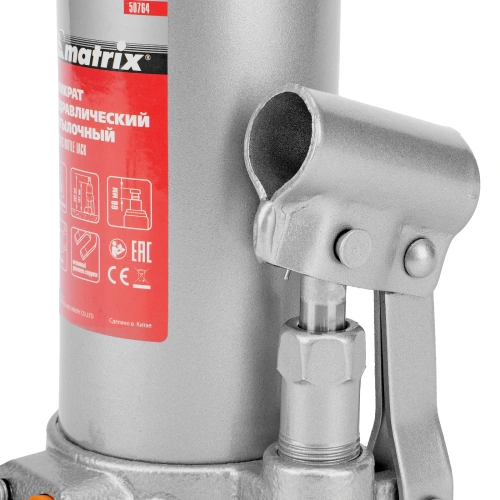 Домкрат гидравлический бутылочный, 5 т, h подъема 197-382 мм Matrix по ценам производителя в Воронеже с доставкой по всей России