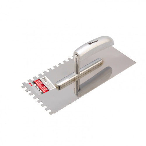 Гладилка из нержавеющей стали, 280 x 130 мм, деревянная ручка, зуб 8 x 8 мм Matrix по ценам производителя в Воронеже с доставкой по всей России