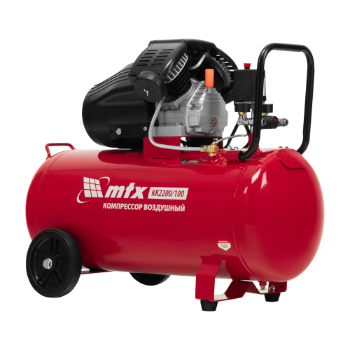 Компрессор воздушный КК-2200/100, 2,2 кВт, 350 л/мин, 100 л, прямой привод, масляный MTX по ценам производителя в Воронеже с доставкой по всей России