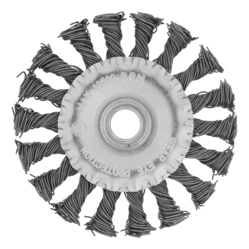 Щетка для УШМ 100 мм, М14, плоская, крученая проволока 0.8 мм Matrix по ценам производителя в Воронеже с доставкой по всей России