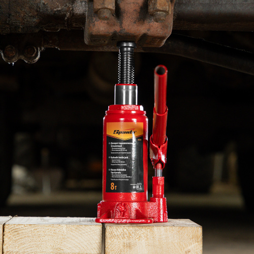 Домкрат гидравлический бутылочный, 8 т, h подъема 200-385 мм Sparta по ценам производителя в Воронеже с доставкой по всей России