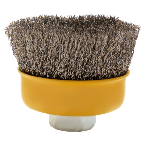 Щетка для УШМ, 75 мм, "Чашка", витая нержавеющая проволока 0.3 мм, М14 Denzel по ценам производителя в Воронеже с доставкой по всей России