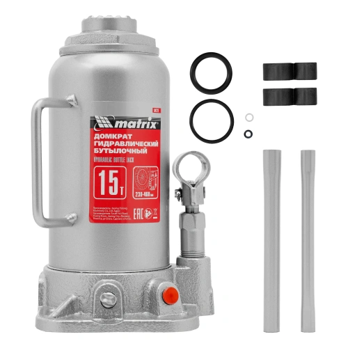 Домкрат гидравлический бутылочный, 15 т, высота подъема 230-460 мм Matrix по ценам производителя в Воронеже с доставкой по всей России