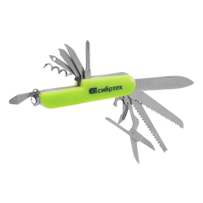 Нож многофункциональный, компактный размер, 15 функций, 90 мм Сибртех по ценам производителя в Воронеже с доставкой по всей России