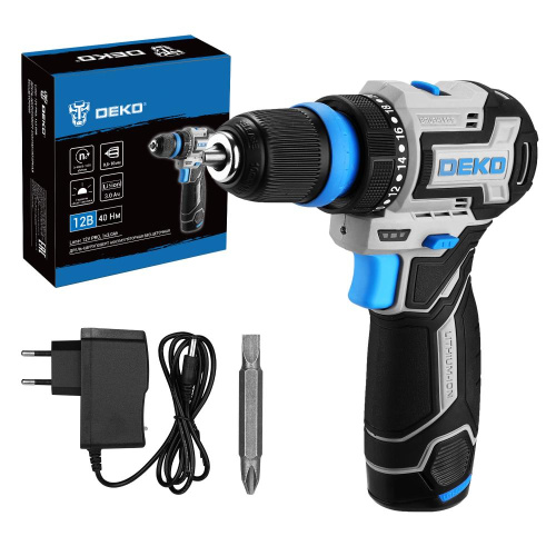 Дрель-шуруповерт аккумуляторная бесщеточная компактная DEKO Loner 12V PRO со съёмным патроном, 12В, по ценам производителя в Воронеже с доставкой по всей России