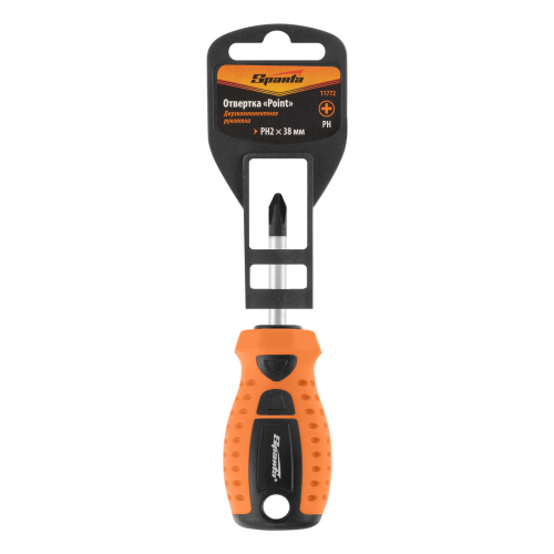 Отвертка "Point", PH2 х 38 мм, CS, двухкомпонентная рукоятка Sparta по ценам производителя в Воронеже с доставкой по всей России