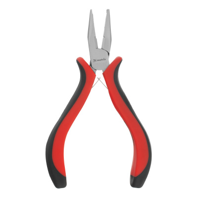 Длинногубцы прямые Mini, 130 мм, никелированные, авторазжим, двухкомпонентные рукоятки Matrix по ценам производителя в Воронеже с доставкой по всей России