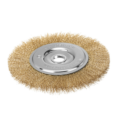 Щетка для УШМ, 200 мм, посадка 22.2 мм, плоская, латунированная витая проволока Matrix по ценам производителя в Воронеже с доставкой по всей России