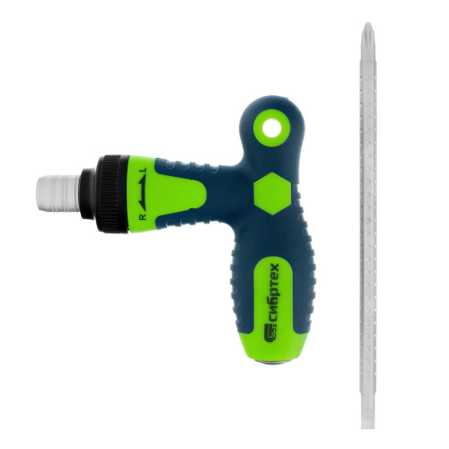 Отвертка реверсивная Т-образная комбинированная PH2/SL6, CrV Сибртех по ценам производителя в Воронеже с доставкой по всей России