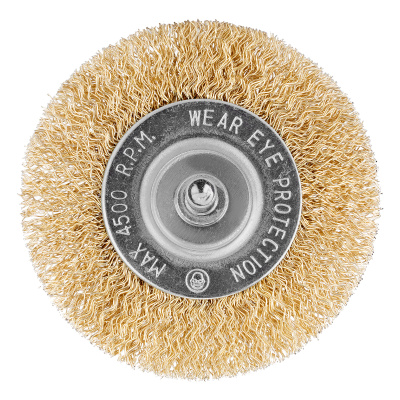 Щетка для дрели, 75 мм, плоская со шпилькой, латунированная витая проволока Matrix по ценам производителя в Воронеже с доставкой по всей России