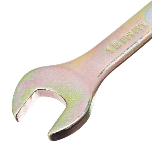 Ключ комбинированный, 15 мм, желтый цинк Сибртех по ценам производителя в Воронеже с доставкой по всей России