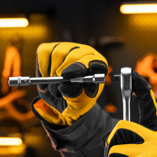 Ключ-трещотка 1/4", 90 зубьев, с быстрым сбросом, CrV Denzel по ценам производителя в Воронеже с доставкой по всей России