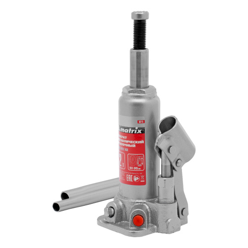 Домкрат гидравлический бутылочный, 2 т, высота подъема 181-345 мм Matrix по ценам производителя в Воронеже с доставкой по всей России