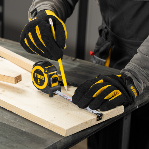 Рулетка 5м х 19мм, автоматич. фиксац., нейлон. покрытие, магнит. зацеп, двухстор. разметка Denzel по ценам производителя в Воронеже с доставкой по всей России