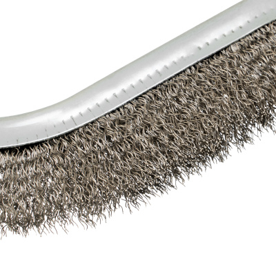 Щетка металлическая с пластмассовой ручкой, нержавеющая проволока DENZEL по ценам производителя в Воронеже с доставкой по всей России