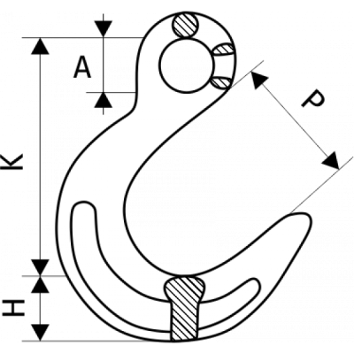Крюк с широким зевом 1,5 т, размер 9/32 - 1/4 по ценам производителя в Воронеже с доставкой по всей России