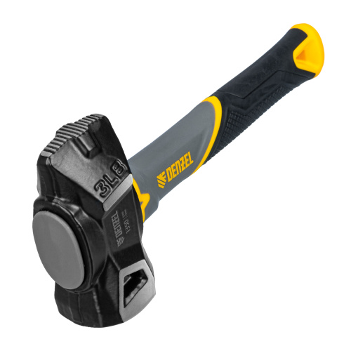 Кувалда с клиновидным бойком 1,35 кг, фибергласовая рукоятка c TPR Denzel по ценам производителя в Воронеже с доставкой по всей России