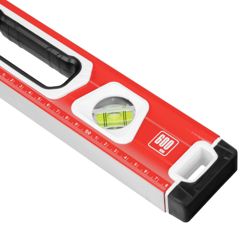 Уровень алюминиевый, магнит, фрезерованный, 3 глазка (1 зеркальный) двухкомпонентные рукоятки, 600 мм Matrix по ценам производителя в Воронеже с доставкой по всей России