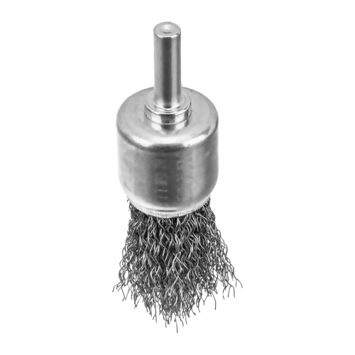 Набор щеток для дрели, 2 Плоские 50-75мм, 3 Чашки 25-50-75мм, шпилька,  нерж.вит. проволока Denzel по ценам производителя в Воронеже с доставкой по всей России