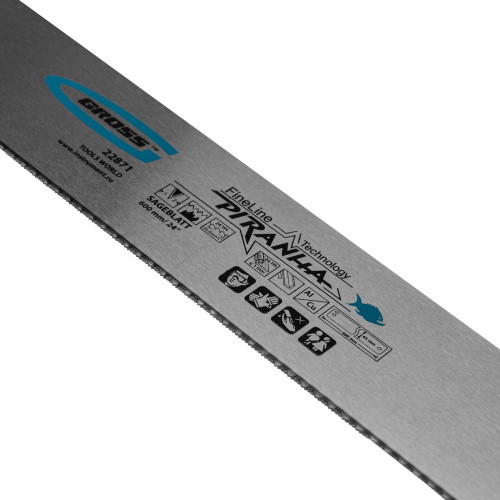 Пильное полотно для прецизионного стусла "Piranha", 600 мм, каленый зуб 2D, 24 TPI Gross по ценам производителя в Воронеже с доставкой по всей России