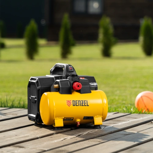 Компрессор  DLS750/6 безмасляный малошумный 750 Вт, 140 л/мин,ресивер 6 л Denzel по ценам производителя в Воронеже с доставкой по всей России