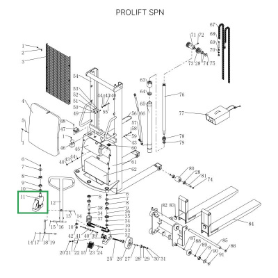 Поворотная опора для поворотных колес для штабелеров SPN (в сборе с колесом) по ценам производителя в Воронеже с доставкой по всей России