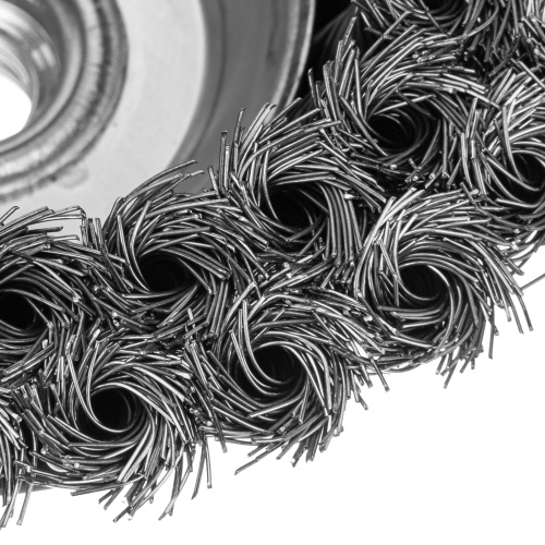 Щетка для УШМ, 125 мм, М14, "чашка", двухрядная, крученая проволока 0.35 мм Matrix по ценам производителя в Воронеже с доставкой по всей России