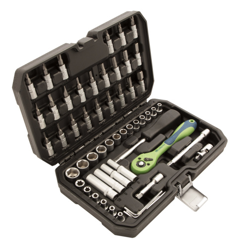 Набор инструментов 56 предметов, CrV, 1/4" Сибртех по ценам производителя в Воронеже с доставкой по всей России