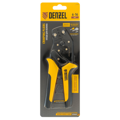 Клещи для обжима наконечников штыревых НШВ, НШВИ, НШВИ-2, 6-16 мм2 Denzel по ценам производителя в Воронеже с доставкой по всей России