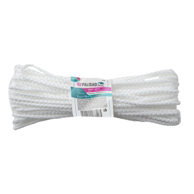 Шнур бельевой полипропиленовый с сердечником, 5 мм, L 15 м, белый, Home Palisad по ценам производителя в Воронеже с доставкой по всей России