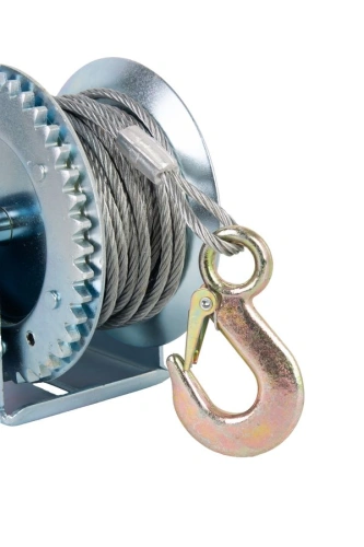 Лебедка ручная барабанная с тросом  400кг  10м оцинкованная TOR FD по ценам производителя в Воронеже с доставкой по всей России