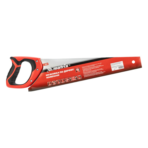 Ножовка по дереву, 450 мм, 7-8 TPI, зуб-3D, каленый зуб, двухкомпонентная рукоятка Matrix по ценам производителя в Воронеже с доставкой по всей России