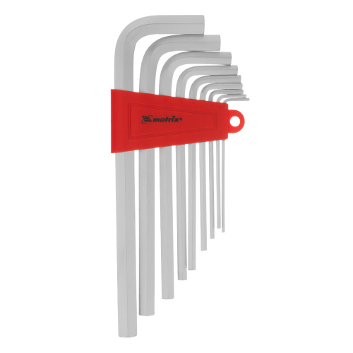 Набор ключей имбусовых HEX, 2-12 мм, CrV, 9 шт, удлиненныее с сатинированным покрытием Matrix по ценам производителя в Воронеже с доставкой по всей России