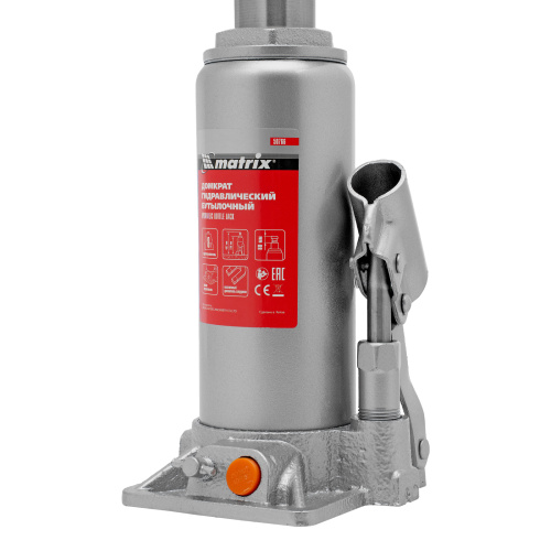 Домкрат гидравлический бутылочный, 8 т, h подъема 230-457 мм Matrix по ценам производителя в Воронеже с доставкой по всей России